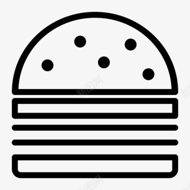 汉堡芝士汉堡餐车图标