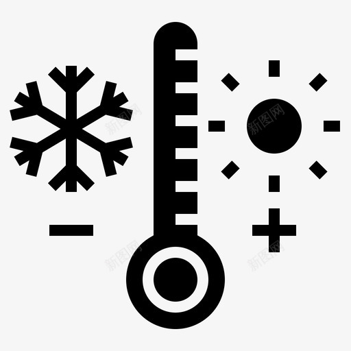 温度冷热svg_新图网 https://ixintu.com 温度 冷热 温度计 天气 气候变化