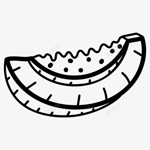 熟西瓜片食物水果svg_新图网 https://ixintu.com 熟西 瓜片 食物 水果 饮料 手绘 图标