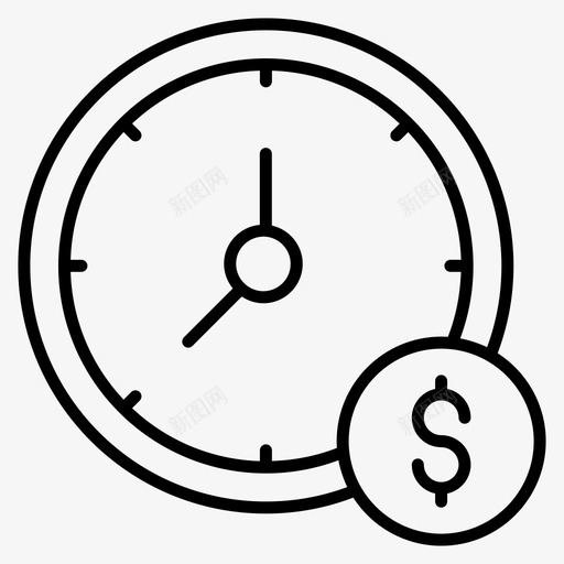 时间就是金钱业务时间效率svg_新图网 https://ixintu.com 时间 就是 金钱 业务 效率 生产力 时间管理 金融 科技 向量 图标