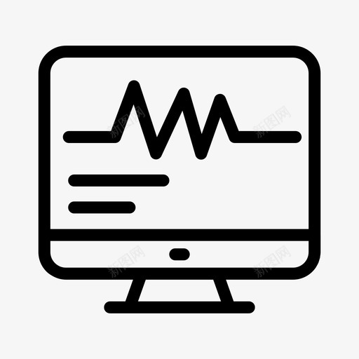 液晶屏脉冲显示器工程线符号svg_新图网 https://ixintu.com 液晶屏 脉冲 显示器 工程 符号