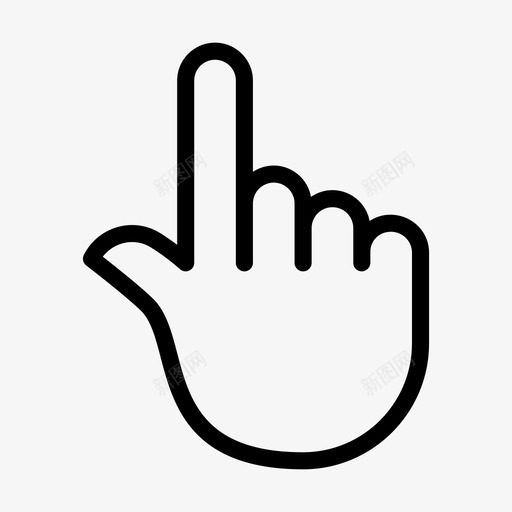 手指点击推点击svg_新图网 https://ixintu.com 点击 手指 触摸 艺术 设计 字形