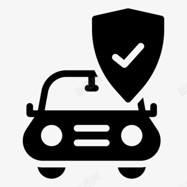 安全车保险保护图标