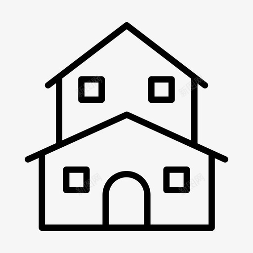 公寓建筑家svg_新图网 https://ixintu.com 公寓 建筑 建筑家 房子 房地产 字形