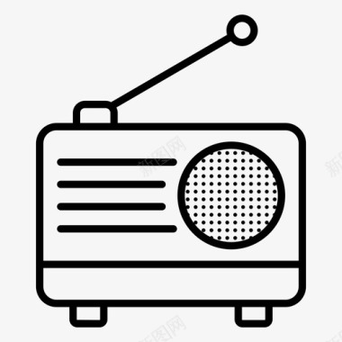 收音机电子传输无线电报图标