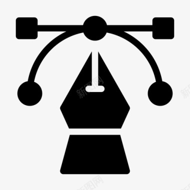 贝塞尔曲线艺术设计图标