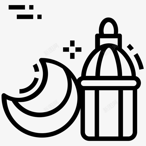 斋月灯照明灯笼svg_新图网 https://ixintu.com 斋月 照明 照明灯 灯笼 灯泡 手电筒 矢量 矢量图 图标