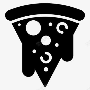 披萨片吃快餐图标