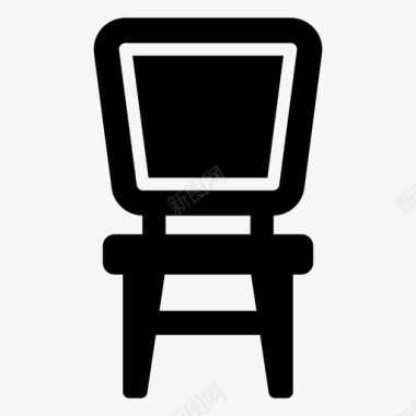 椅子无扶手椅长椅图标