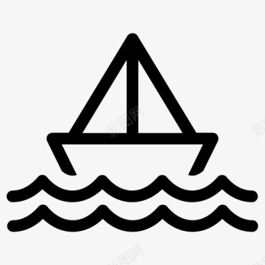 船船旅行帆船图标