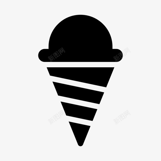冰淇淋筒甜点巧克力和甜点线字形svg_新图网 https://ixintu.com 甜点 冰淇淋 巧克力 点线 字形