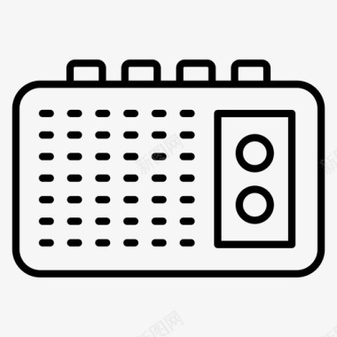 录音机音乐播放器收音机图标