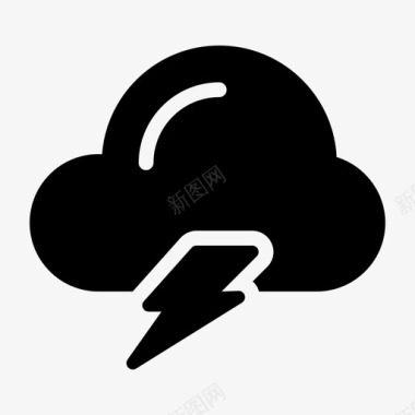 雷电气候云图标