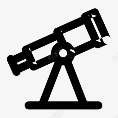 望远镜天文学教育图标