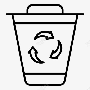 废物管理生态环境回收站图标