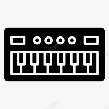 音乐键盘电子乐器键盘合成器图标