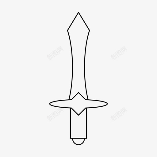 剑战刀svg_新图网 https://ixintu.com 战刀 战剑 武器 细线