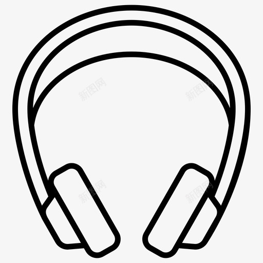 耳机耳塞电子产品和电器的线向量图标svg_新图网 https://ixintu.com 耳机 耳塞 电子产品 电器 向量 图标