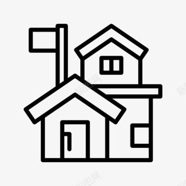 房子建筑物庄园图标