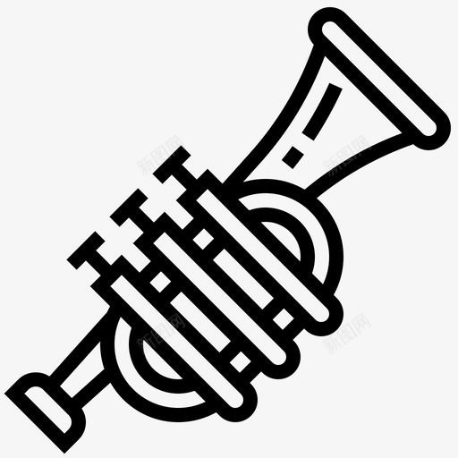 小号古典爵士svg_新图网 https://ixintu.com 小号 古典 爵士音乐 管弦乐队 音乐 乐器