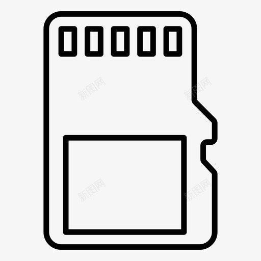 sd卡存储卡存储芯片svg_新图网 https://ixintu.com 卡卡 存储卡 存储 芯片 闪存 多媒体 向量 图标