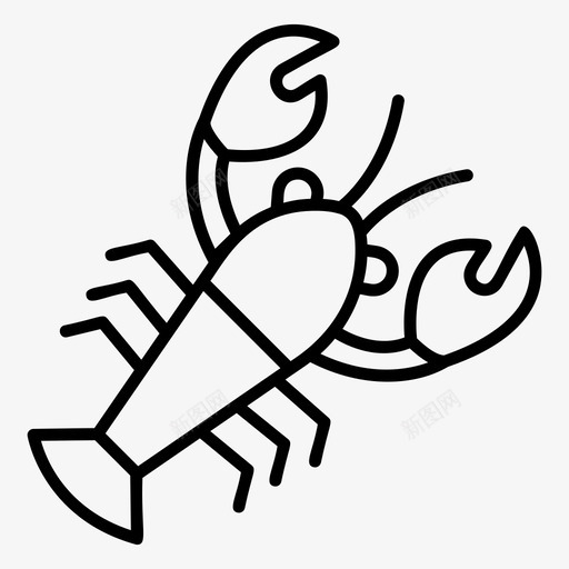 龙虾海洋动物海洋生物svg_新图网 https://ixintu.com 动物 龙虾 海洋 海洋生物 海鲜 十二生肖 食品 饮料 矢量 矢量图 图标