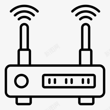 wifi路由器接入路由器调制解调器图标