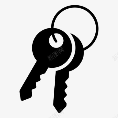 复古钥匙访问钥匙设计图标