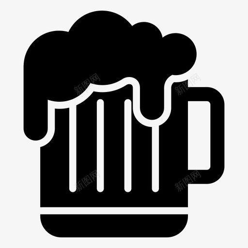 啤酒杯啤酒品脱食品和饮料集字形向量图标svg_新图网 https://ixintu.com 啤酒杯 啤酒 品脱 食品 饮料 字形 向量 图标