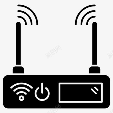 wifi路由器设备接入路由器调制解调器图标