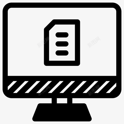 桌面监视器文档文件svg_新图网 https://ixintu.com 桌面 监视器 屏幕 文档 文件