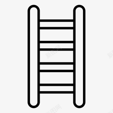 梯子施工梯折叠梯图标