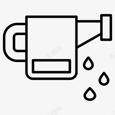 水罐园艺壶水容器图标