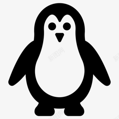 企鹅帝企鹅企鹅动物图标