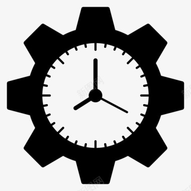 时间管理生产力时间维护图标