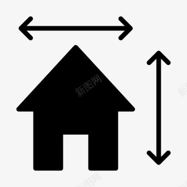 建筑房屋蓝图住宅图标