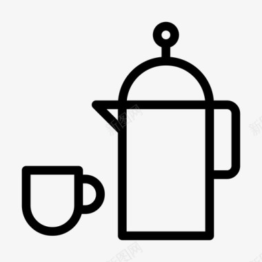 茶壶杯咖啡茶壶图标