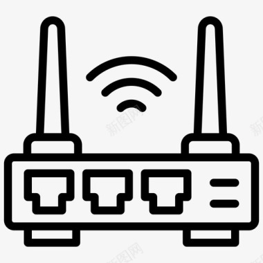 wifi路由器设备宽带调制解调器internet设备图标