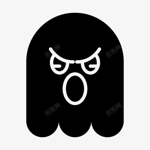 幽灵愤怒表情符号svg_新图网 https://ixintu.com 表情 幽灵 符号 愤怒 恐怖 实心