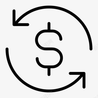 付款流程美元货币图标