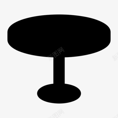 圆桌餐厅家具图标