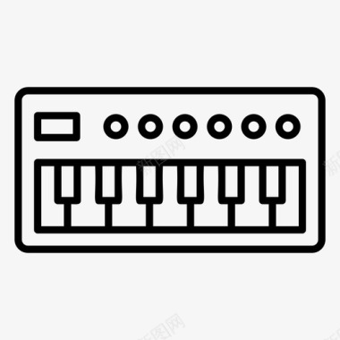 电子键盘电子仪器键盘合成器图标