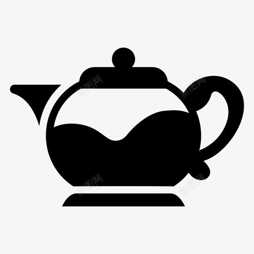绿茶花草茶茶壶svg_新图网 https://ixintu.com 绿茶 茶壶 花草茶 茶具 食品饮料 字形 矢量 矢量图 图标