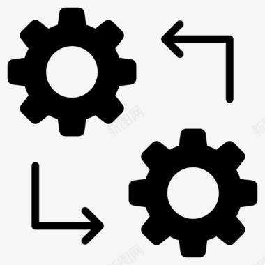 交换设置配置齿轮图标
