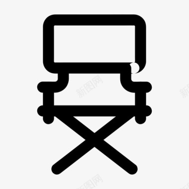 折叠椅导演家具图标