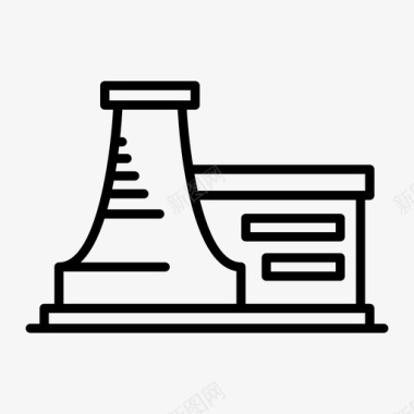 核电站能源工厂图标