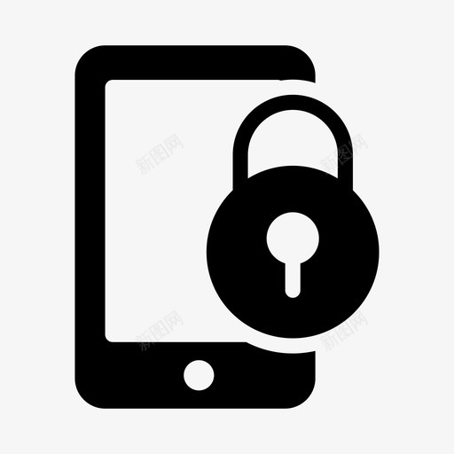 移动锁电话保护svg_新图网 https://ixintu.com 移动 安全 电话 保护 互联网 一行 字形