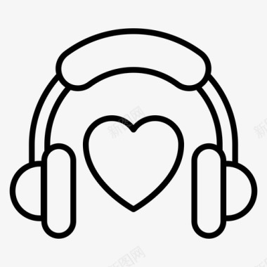 最喜欢的音乐耳机爱情音乐图标