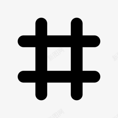 哈希标记哈希符号哈希符号大纲和glyph图标