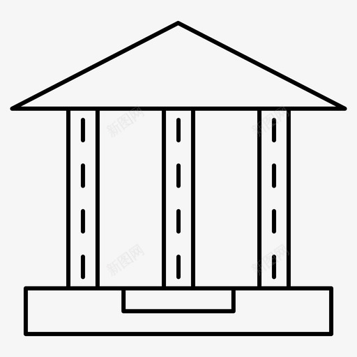 别墅住宅小屋svg_新图网 https://ixintu.com 住宅 别墅 小屋 城市 元素 细线